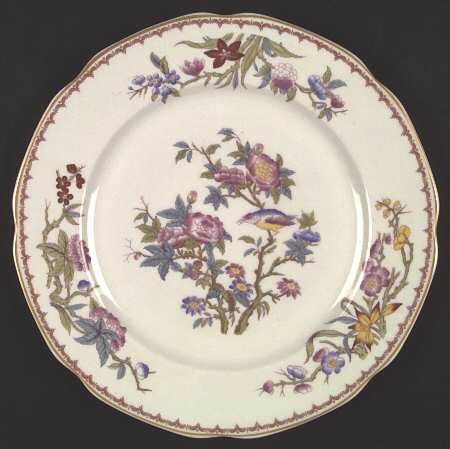 Bombay (Yellow Trim, White Body) Dinner Plate