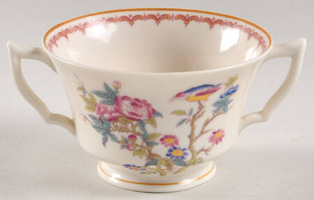 Bombay (Gold Trim) Footed Bouillon Cup