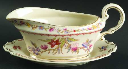 Bombay (Gold Trim) Gravy Boat & Underplate