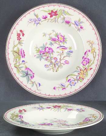 Bombay (Gold Trim) Rim Soup Bowl by Syracuse