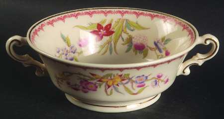 Bombay (Gold Trim) Footed Cream Soup Bowl