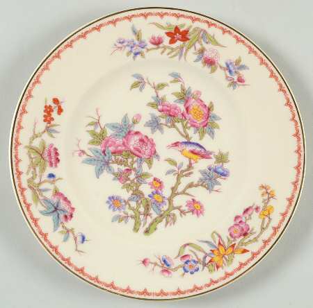 Bombay (Gold Trim) Dessert/Pie Plate