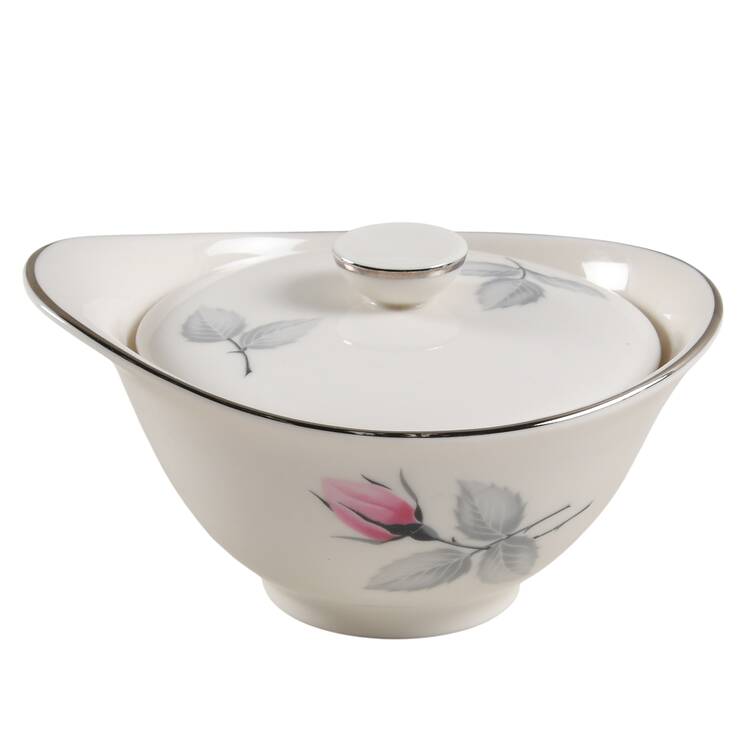 Bridal Rose Sugar Bowl & Lid