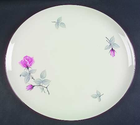 Bridal Rose 14" Oval Serving Platter