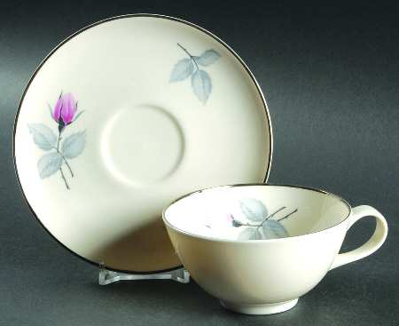 Bridal Rose Flat Cup & Saucer Set