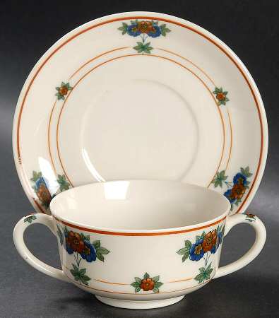 Canterbury Flat Bouillon Cup & Saucer