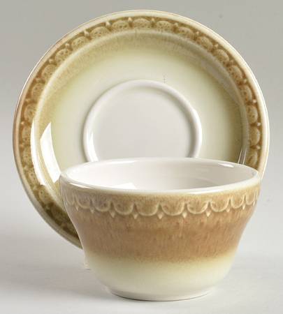 Cinnamon (Restaurant) Flat Bouillon Cup & Saucer
