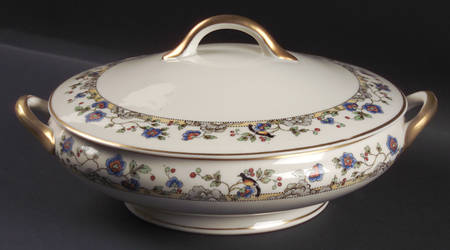 Cloisonne Round Covered Vegetable by Syracuse