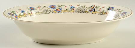 Cloisonne 10" Oval Vegetable Bowl