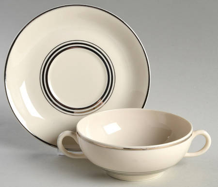 Columbia Flat Cream Soup Bowl & Saucer Set