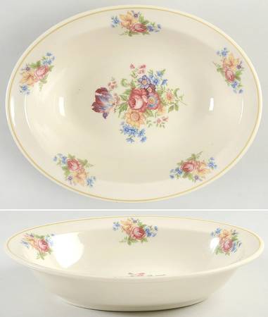 Colonial (Restaurant, Old Ivory) 10" Oval Vegetable Bowl