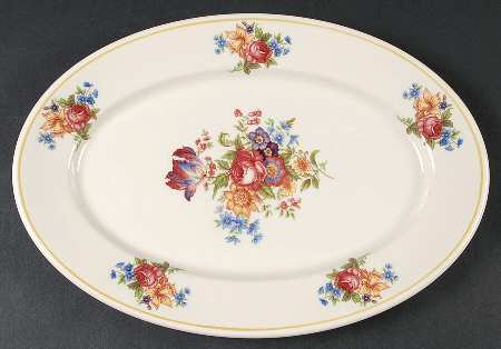 Colonial (Restaurant, Old Ivory) 11" Oval Serving Platter