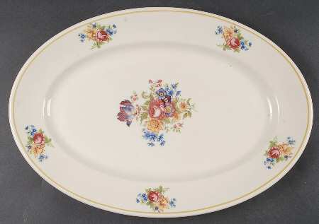 Colonial (Restaurant, Old Ivory) 15" Oval Serving Platter