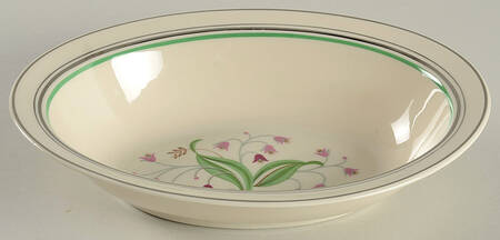 Coralbel (Virginia Shape, Platinum Trim) 9" Oval Vegetable Bowl