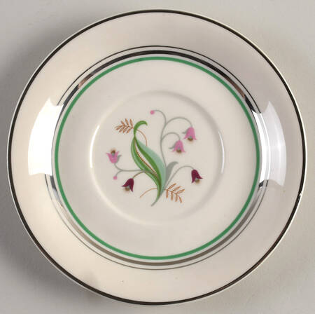 Coralbel (Virginia Shape, Platinum Trim) Saucer for Footed Cream Soup Bowl