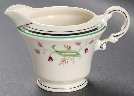 Coralbel (Virginia Shape, Platinum Trim) Creamer