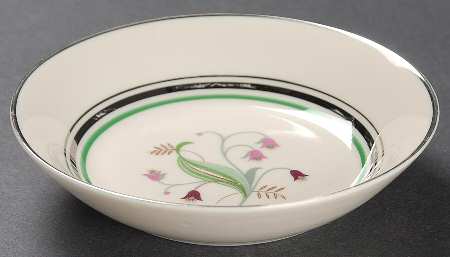 Coralbel (Virginia Shape, Platinum Trim) Fruit/Dessert (Sauce) Bowl