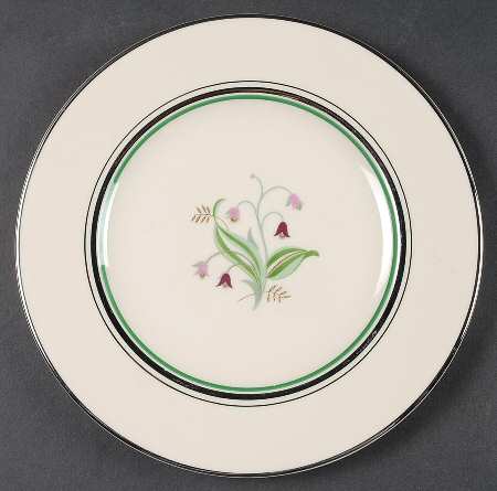 Coralbel (Virginia Shape, Platinum Trim) Salad Plate