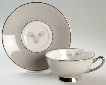 Coronet Footed Cup & Saucer Set by Syracuse