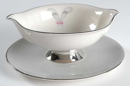 Coronet Round Gravy Boat/Attached Underplate