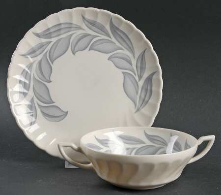 Dawn (Berkeley, No Trim) Flat Cream Soup Bowl & Saucer Set