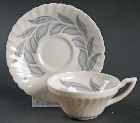 Dawn (Berkeley, No Trim) Flat Demitasse Cup & Saucer Set
