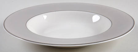 Debutante Gray Rim Soup Bowl