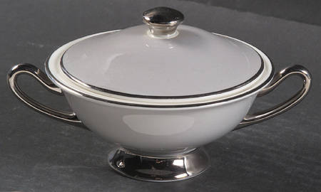 Debutante Gray Sugar Bowl & Lid by Syracuse