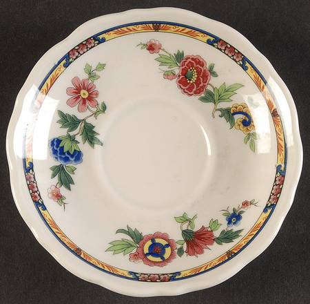 Dewitt Clinton (Pilgrim) Saucer for Flat Cup by Syracuse