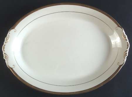 Diane (No Color Band) 16" Oval Serving Platter