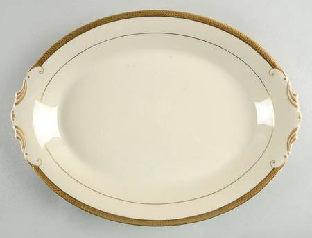 Diane (No Color Band) 13" Oval Serving Platter