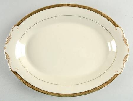 Diane (No Color Band) 12" Oval Serving Platter