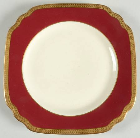 Diane Maroon Square Salad Plate
