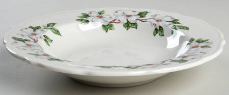 Dogwood (Restaurant, Scalloped, No Trim) Large Rim Soup Bowl