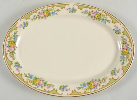 Ensley Green 12" Oval Serving Platter