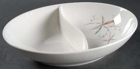 Finesse 10" Oval Divided Vegetable Bowl