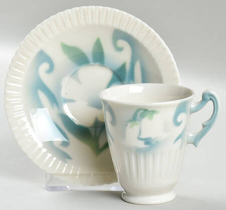 Floral Fantasy Footed Demitasse Cup & Saucer Set