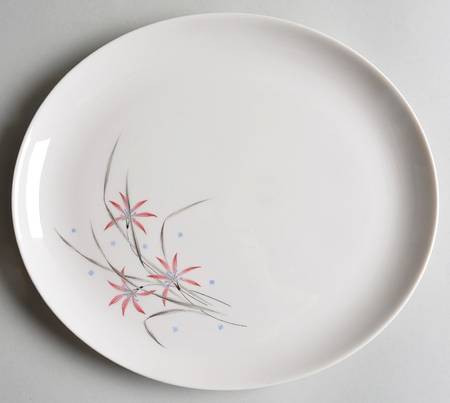 Flame Lily 12" Oval Serving Platter