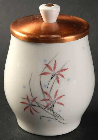 Flame Lily Sugar Bowl & Copper Lid