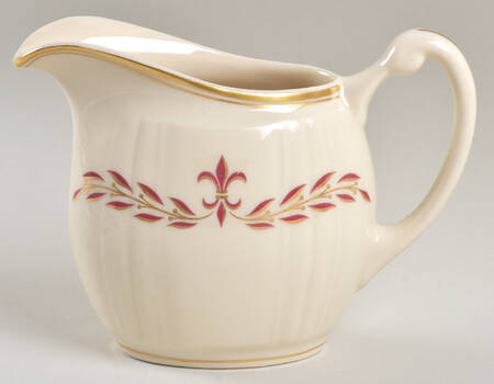 Fleur De Lis Maroon Creamer