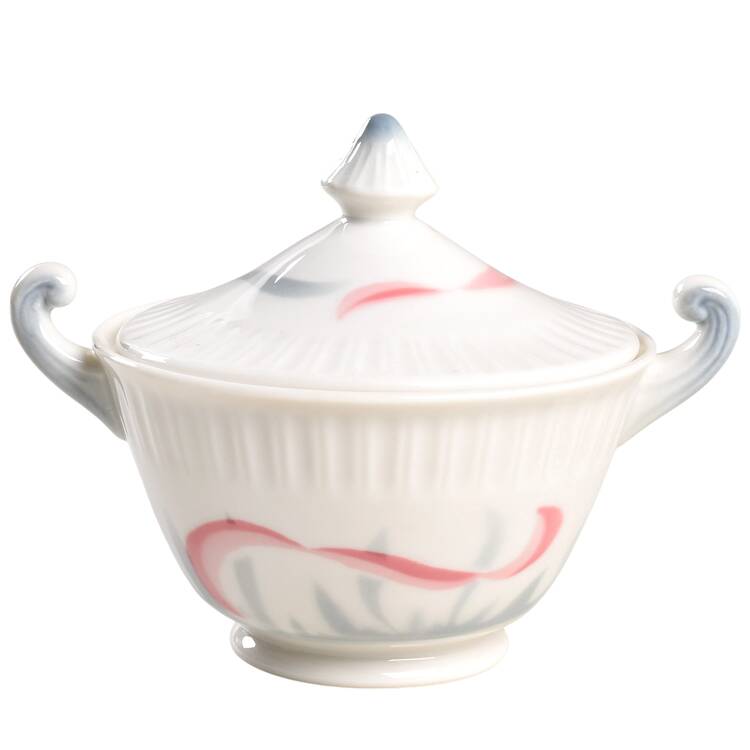 Flamingo Reeds Sugar Bowl & Lid