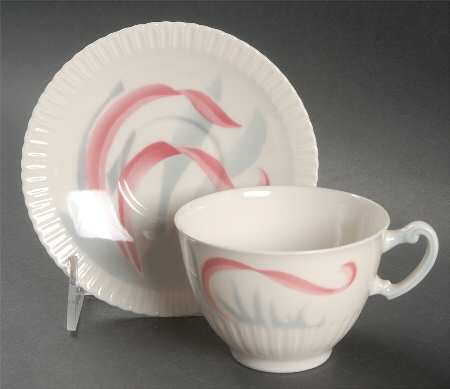 Flamingo Reeds Flat Cup & Saucer Set