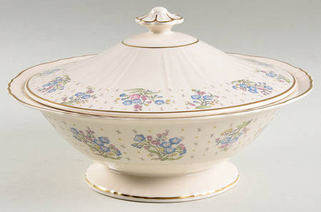 Forget Me Not Round Covered Vegetable