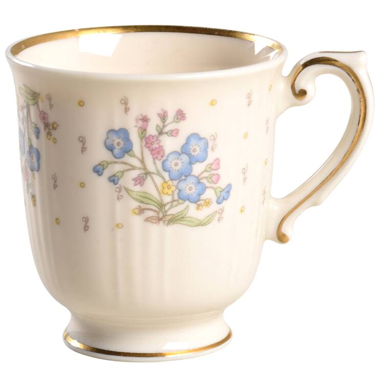 Forget Me Not Footed Demitasse Cup