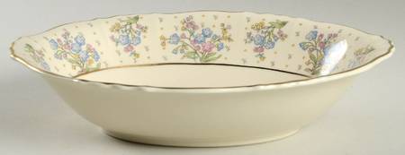 Forget Me Not 9" Oval Vegetable Bowl