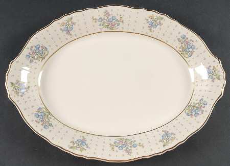 Forget Me Not 14" Oval Serving Platter