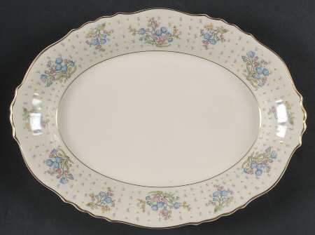 Forget Me Not 12" Oval Serving Platter