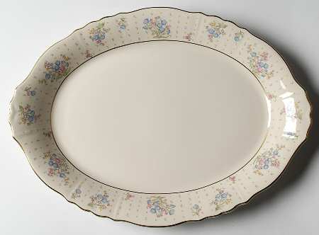 Forget Me Not 16" Oval Serving Platter