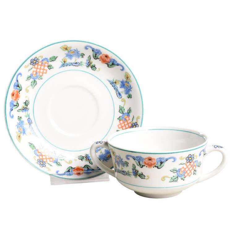 Fusan Flat Bouillon Cup & Saucer
