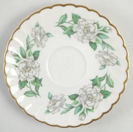 Gardenia (White Flowers) Saucer
